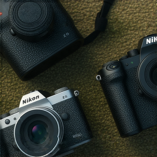 尼康相機系列展示，包括Z FC相機的經典設計和Coolpix W300的耐用防水特性，展現攝影愛好者探索新世界的魅力與技術創新。