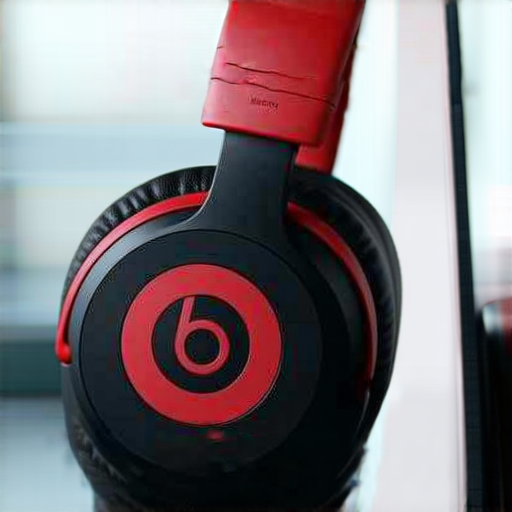 Beats耳機近照，展現精緻設計與高音質，鏡頭聚焦音質細節，背景模糊突出耳機特色，強調專業服務與時尚風格的完美結合。