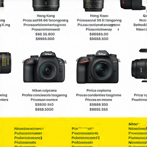 香港Nikon相機價格及保養資訊圖示，包含不同鏡頭選擇與電池購買指南，幫助攝影愛好者獲得最佳裝備與維護建議。