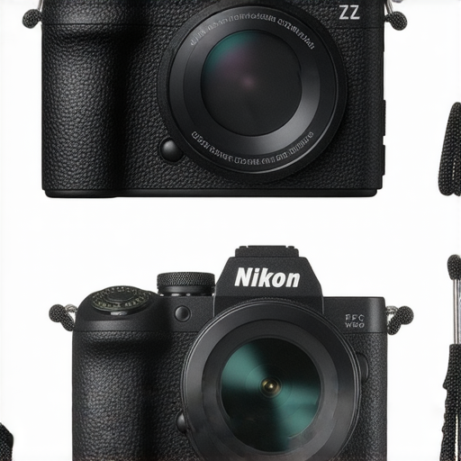 尼康Z FC相機與Coolpix W300相機並排展示，展示出兩款相機的設計特色與功能，適合攝影愛好者探索不同需求的完美選擇，彰顯尼康相機系列的多樣性與創新科技。