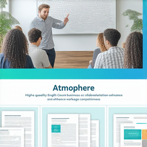 提升職場競爭力的商業英語課程與商務英語課程介紹圖片，展示學習者在課堂上互動，專業教師指導，內容涵蓋商業溝通技巧和實用英語應用，適合提升職場競爭力。
