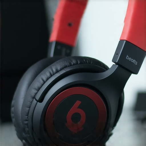 Beats耳機特寫，展示音質與舒適度，突出精緻設計及耳墊的柔軟材質，讓使用者在享受每一刻音樂中感受到極致的聆聽體驗。