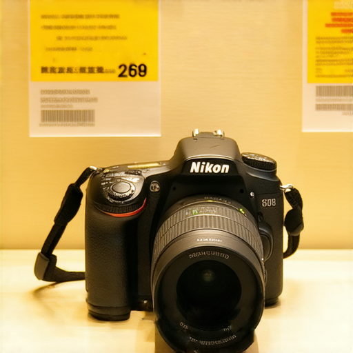 Nikon相機展示在香港專業攝影店內，背景顯示優惠價格標籤，突顯最優惠購買地點與專業服務的資訊，吸引攝影愛好者的注意。