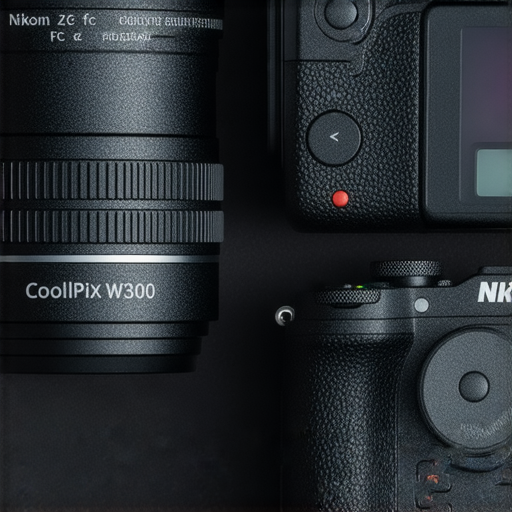 Nikon Z fc相機與Coolpix W300數位相機的特寫圖，展示其精緻設計與專業功能，探索攝影的極致魅力，了解更多專業服務與攝影技巧。