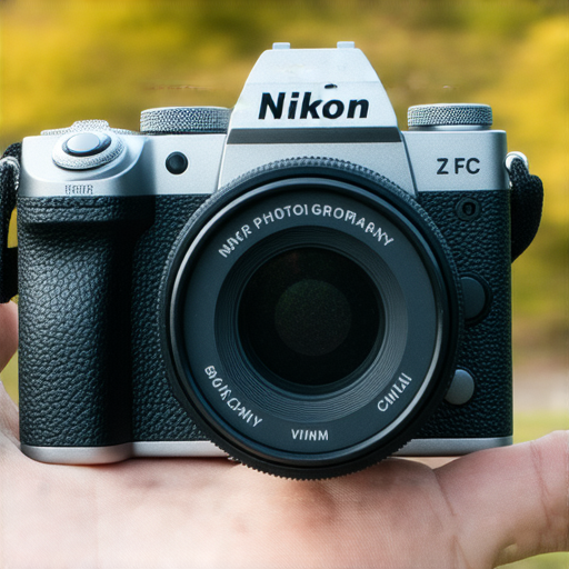 Nikon Z FC相機特寫，展示其復古設計與現代科技，專業攝影師正在戶外拍攝，捕捉每一刻的真實美好，彰顯攝影服務的專業與魅力。