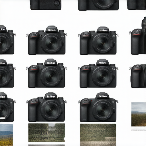 尼康相機系列評測圖片，展示Z FC到W300的不同型號與特點，包括設計、操作界面及拍攝效果，強調各款相機在不同拍攝環境下的表現，適合攝影愛好者參考比較。