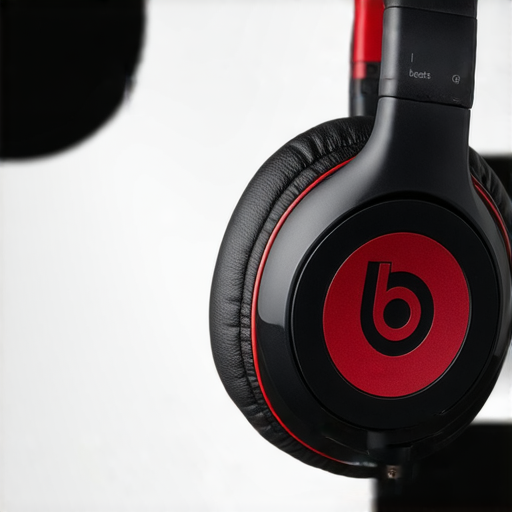 Beats耳機特寫，展示其精美設計與高音質技術，凸顯耳機的音效優勢，吸引對音樂品質有要求的消費者，並鼓勵探索更專業的服務。