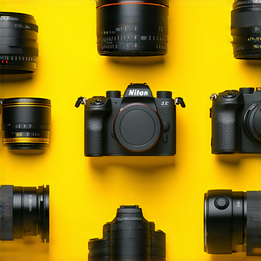 Nikon Z FC相機與其他熱銷型號並排展示，展現專業攝影服務的多樣選擇，圖中包含不同攝影配件及拍攝場景，吸引愛好者探索攝影的無限可能。