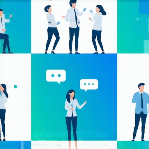 提升職場競爭力的商業英語課程與專業商務英語課程的宣傳圖，展示學員在實際商務場景中運用英語溝通，強調言語能力提升的重要性。