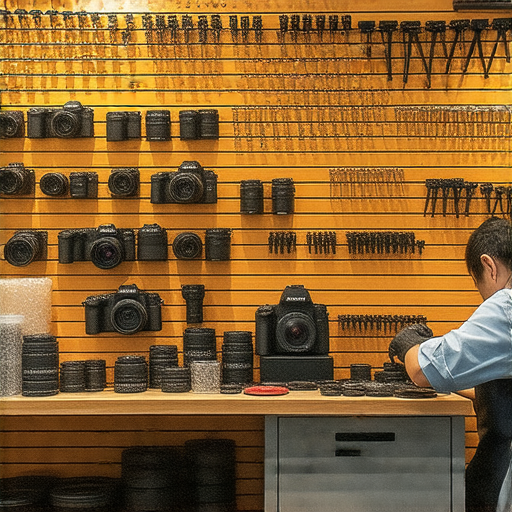 專業相機維修服務位於深水埗和旺角，展示各類維修工具與技術人員，強調隱藏寶藏般的專業資源，適合攝影愛好者了解相機維修攻略。