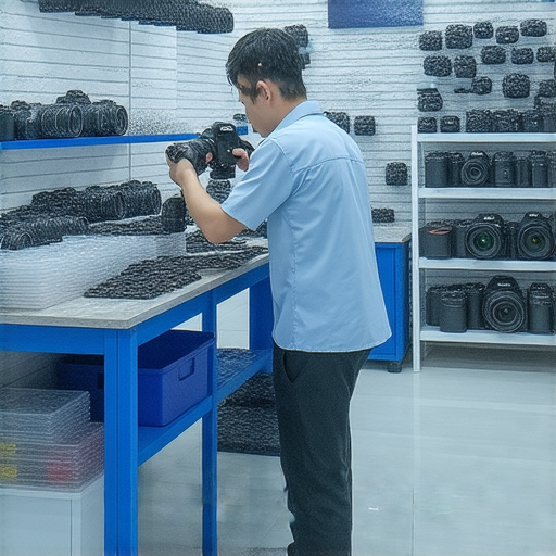 專業修復的相機維修中心，展示深水埗與旺角的SONY與CANON相機維修服務，技術人員正在檢查相機，解決各種相機問題，提供高品質的維修解決方案。