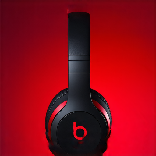 解密Beats耳機的隱藏優勢，展示耳機與音質完美結合的風格，背景中突顯音樂氛圍，誘使消費者探索專業服務，體驗高品質音效。