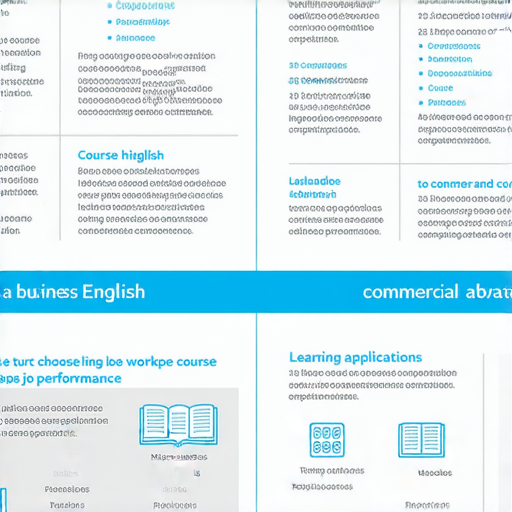 提升職場競爭力的商業英語與商務英語課程選擇指南圖示，涵蓋課程重點、學習方法與職場應用，幫助學習者提升英語能力以增強工作表現和競爭優勢。
