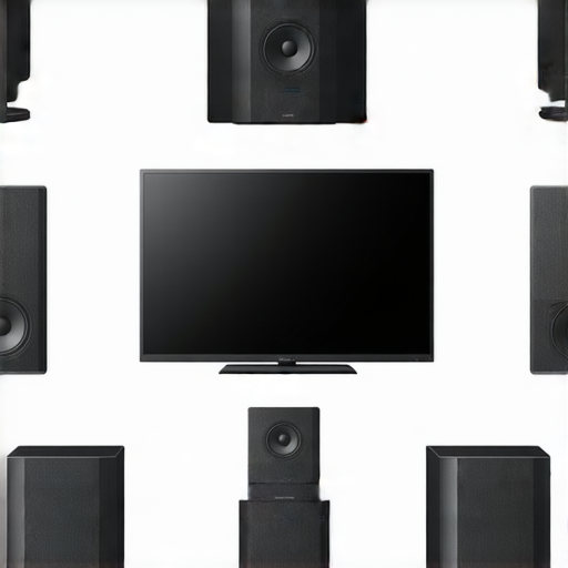 選擇最佳音響箱提升家庭影院音質體驗的圖片，顯示不同類型的音響箱及其擺放位置，展現如何搭配家庭影院設置以達到最佳音效效果。