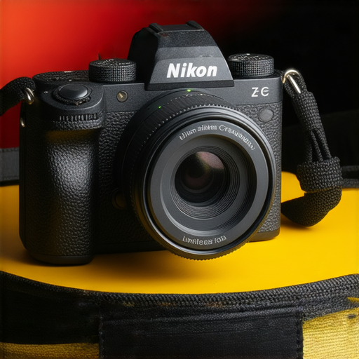 Nikon Z FC相機展示在攝影佈景中，體現其專業攝影服務的潛力，搭配精美鏡頭，彰顯創意攝影的無限可能。