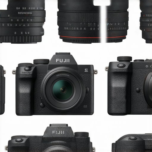 富士相機推薦圖，展示2024年頂尖選擇，強調相機性能與專業服務，適合攝影愛好者和專業人士，展示多款熱門富士相機型號及用途。