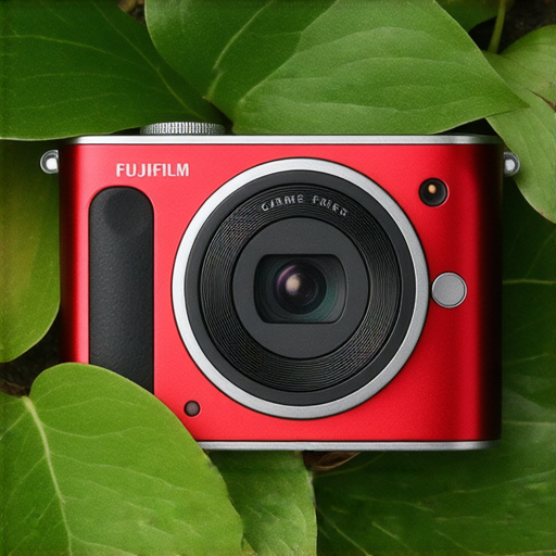 fujifilm即影即有相機展示在自然背景中，捕捉瞬間的動感畫面，展現其完美影像質量和便捷使用的特點，讓每個寶貴瞬間都能瞬間保留。