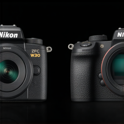 探索尼康影像魅力的活動圖片，展示Zfc相機與W300相機之間的對比，強調其攝影特色與性能，吸引攝影愛好者發現攝影新視界。
