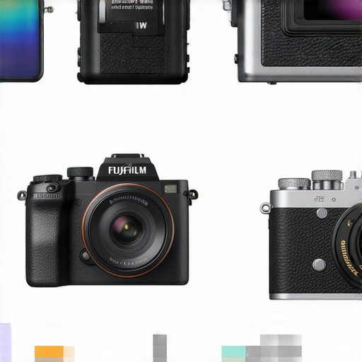 Fujifilm相機展示，突出即影即有功能，強調攝影美學，適合入門者推薦，包含不同型號與評測信息，展現多樣攝影風格與創意可能性。