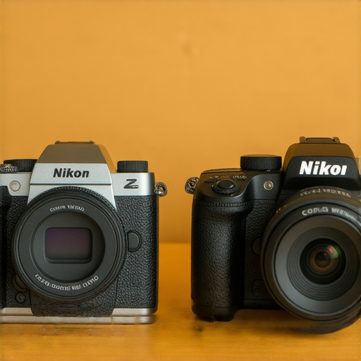 尼康Z FC相機展示其復古設計，旁邊是Coolpix W300，相機的耐用特性與高畫質捕捉，展現尼康相機系列的魅力和多樣性，吸引喜愛攝影的朋友了解這些產品的獨特之處。