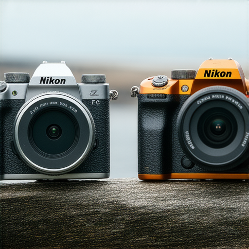 尼康Z FC與Coolpix W300相機並排展示，彰顯專業攝影服務的完美搭配，吸引攝影愛好者提升技巧，展現攝影創意的絕佳選擇。