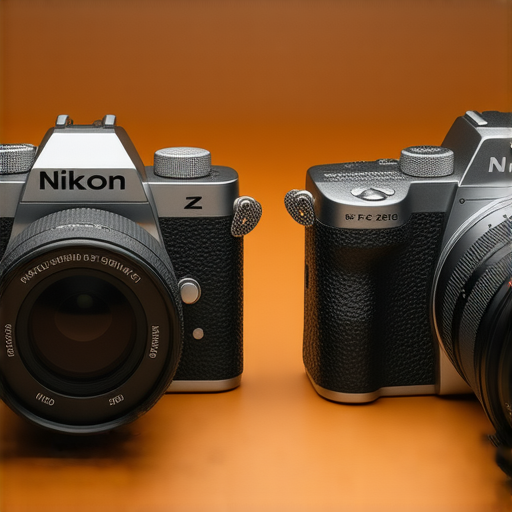 Nikon Z FC相機展示其復古設計與現代技術結合，旁邊為Nikon Z系列新作品，強調優越的影像質量與輕便特性，展現攝影愛好者的完美選擇。