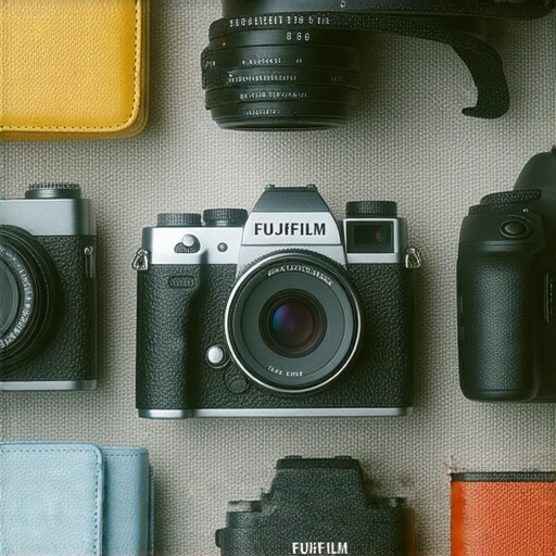 探索Fujifilm系列相機，展現即影即有及菲林相機的獨特魅力，圖中包含多款經典與現代設計的相機，適合攝影愛好者和專業人士使用。