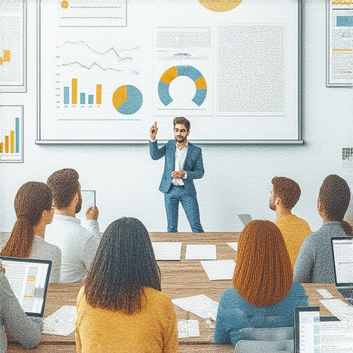 提升職場競爭力的商業英語課程與商務英語課程解析，展示了學員在課堂上積極參與學習情境，課程內容涵蓋商務溝通技巧與職場英文表達，促進專業成長與國際交流能力提高。