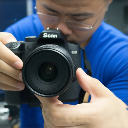 深水埗和旺角的專業相機維修服務，技師正在仔細檢查數碼相機，展示專業技術和維修過程，幫助數碼相機重生，恢復最佳性能。
