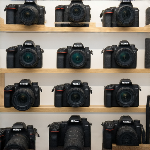 探索香港最低價Nikon相機的圖片，展示各型號相機、鏡頭與電池，專業服務人員提供選擇建議，強調產品質量與性價比，適合攝影愛好者與專業人士。