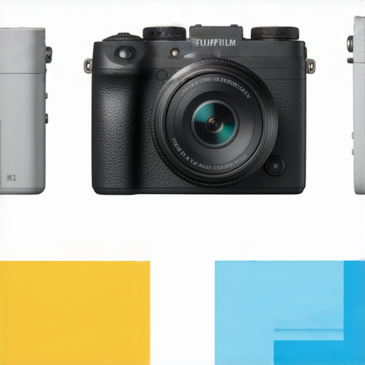 探索Fujifilm即影即有相機，展示S10、M1及E4三款相機，適合入門者使用的特點，專業服務訊息清晰可見，背景簡潔，強調攝影樂趣和創作自由。