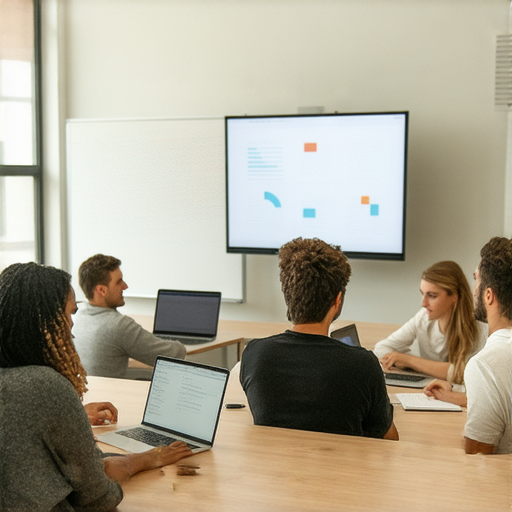 提升專業溝通能力的商業英語課程與商務英語課程介紹，展示學習環境與教學互動，強調提高國際商務交流技巧。