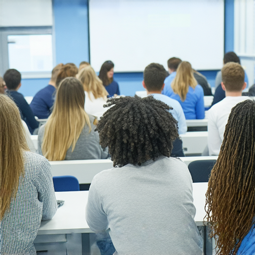 商業英語課程提升職場競爭力的關鍵，圖中顯示學員在專業教室中學習，課程內容包括商務溝通、談判技巧及寫作能力，助力職場成功。