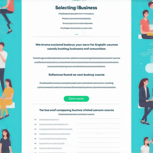 商務英語課程選擇指南，提升商業英語運用能力的學習資源，顯示多種課程選項和教材，幫助學生提升語言技巧和商業交流能力。
