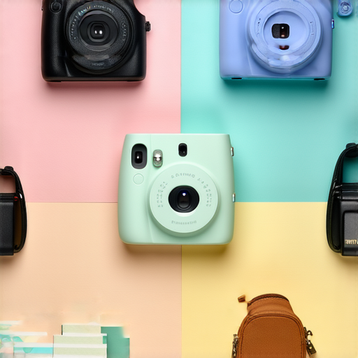 Fujifilm即影即有相機展示圖，包含不同型號相機及配件，全方位探索Fujifilm相機系列之美，適合攝影愛好者及入門指南使用的推薦選擇。