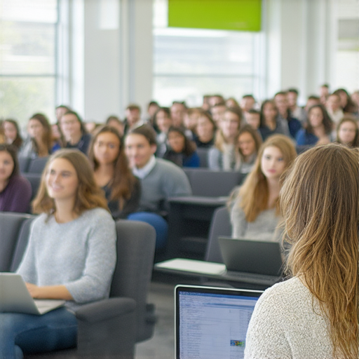 提升商業英語能力的最佳商務英語課程選擇，展示多位學員專注上課情況，教室環境現代舒適，提供專業導師指導，強調互動學習方式與實踐機會。