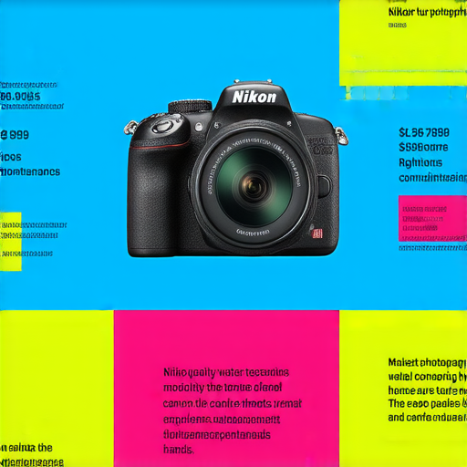 香港Nikon相機價格曝光的圖示，展示水貨與保養秘訣，提升拍攝體驗的資訊，吸引攝影愛好者了解市場動態與相機維護技巧。