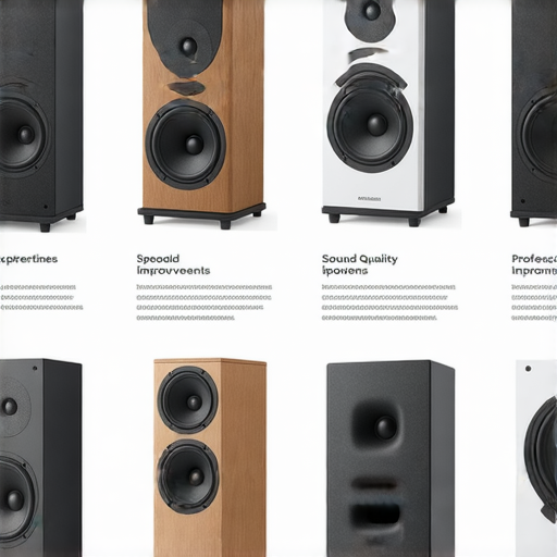 提升音質體驗的音響箱選擇指南及使用技巧，展示不同類型音響箱，強調音質改善和使用建議，提供消費者選擇適合音響設備的參考。