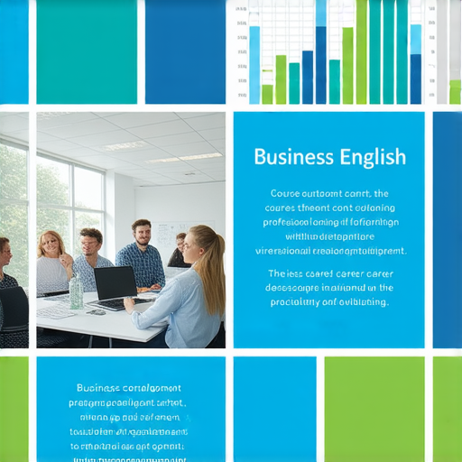 提升職場競爭力的商業英語課程與商務英語課程介紹圖，展示多樣的課程內容與學習方式，強調實用性和職業發展，適合希望增強職場英語能力的專業人士，助力事業成功。
