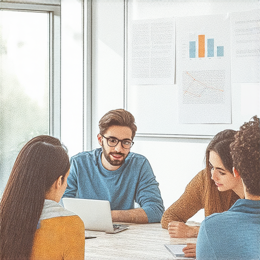 提升職場競爭力的商業英語課程與商務英語課程推薦，展示學員在專業環境中學習英語的情境，強調商業英語的重要性及課程的實用性。