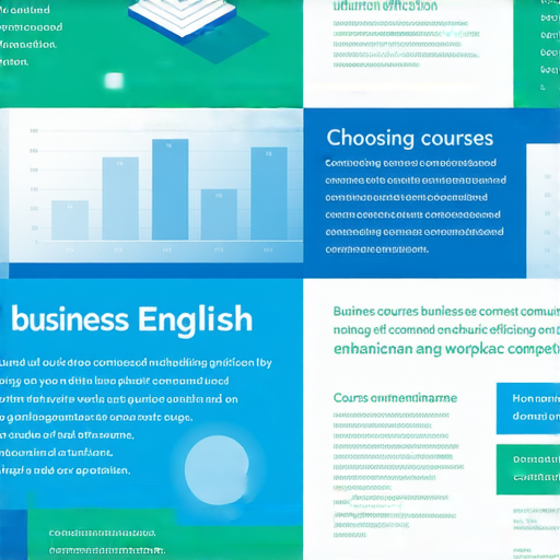 提升職場競爭力的商業英語課程與商務英語課程選擇指南圖示，展示多樣課程內容及選擇要素，幫助專業人士掌握必要的商業英語能力，提升職場競爭力與溝通效率。