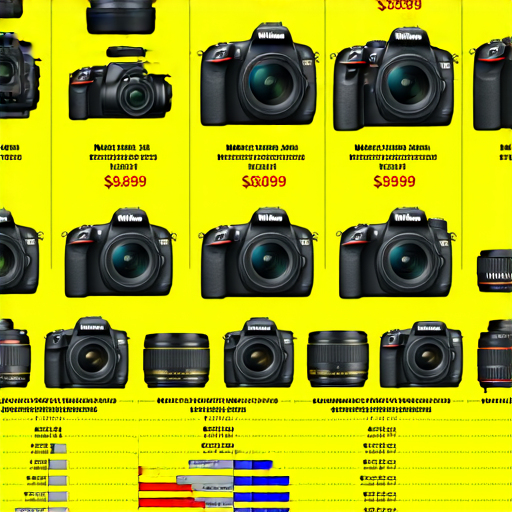 香港Nikon相機與鏡頭的價格與購買指南示意圖，顯示各型號相機及鏡頭的價格比較、性能特點與購買建議，幫助消費者選擇合適的Nikon產品。