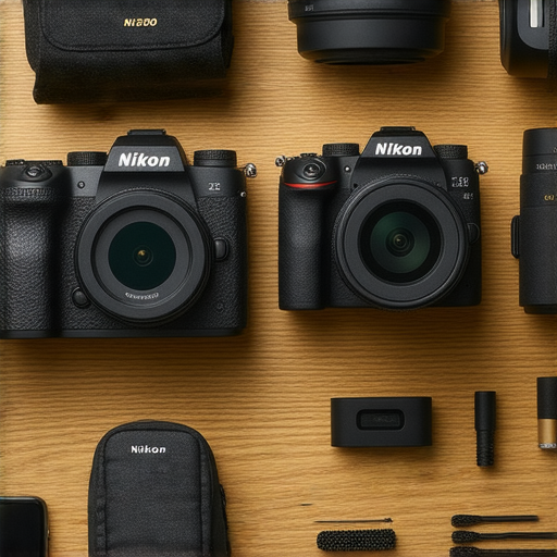 尼康最新相機系列展示，包含Z FC與W300，各種攝影設備與配件，吸引攝影愛好者探索新視界，提升拍攝技巧，感受每一刻的美麗瞬間。