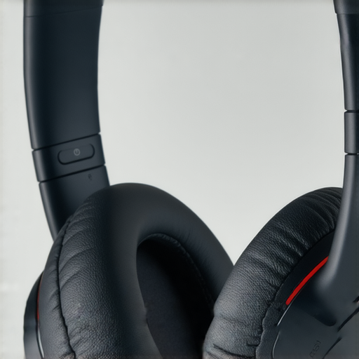 Beats耳機特寫，展現其獨特設計與音質細節，周圍環繞潮流音樂元素，突顯品牌專業服務與流行文化的緊密結合，吸引耳機愛好者深入了解。