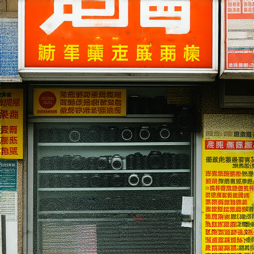 深水埗及旺角相機維修店門口景象，顯示多家維修服務與攝影課程選擇，吸引愛好者探索專業維修與學習機會，彰顯各類相機維護的重要性。