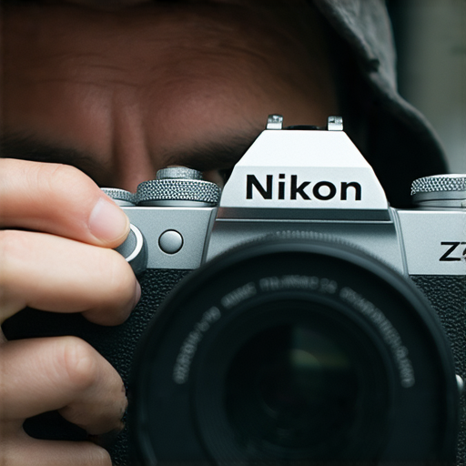 尼康Z fc相機特寫，展現其復古設計與專業功能，專業攝影師在使用中，表現出對這款相機的喜愛，探索尼康Z fc的秘密及專業服務。