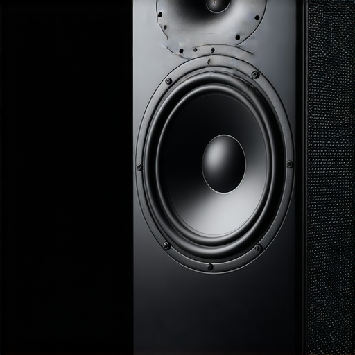 提升音質的最佳選擇，展示高性能音響箱的外觀與設計，顯示其細緻工藝與音樂表現，帶來沉浸式聆聽體驗，探索音響箱的魅力與實力，讓音質如虎添翼。