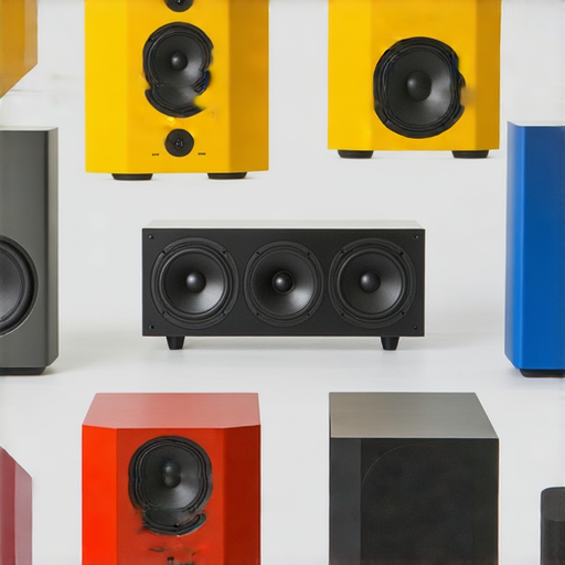 音響箱的不同類型展示，強調它們對音質的影響，背景中有專業人員提供服務，讓你了解如何選擇適合的音響箱以獲得完美音質。