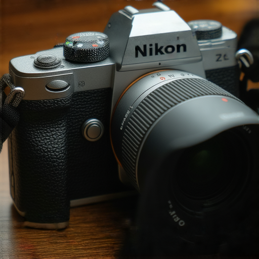 Nikon Z fc 相機特寫，展現其復古設計與現代科技，輔以高畫質照片，展示攝影者探索創意與專業服務的魅力，完美融合傳統與創新。