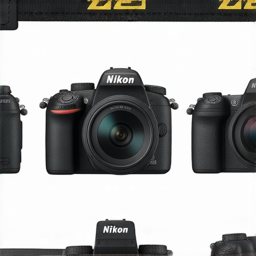 尼康數位相機系列展示圖，涵蓋ZFC、Z系列、D系列以及W300相機，展現產品設計、功能與技術特點，適合攝影愛好者與專業人士，全方位探索尼康攝影世界。